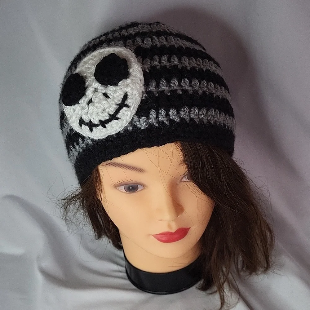 Disney Nightmare before Xmas Jack Skellington hat beanie knit Handmade